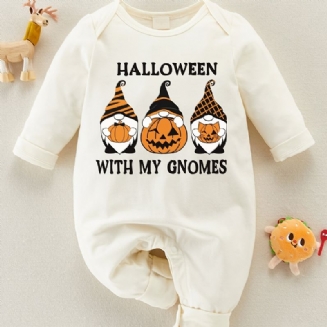 Batole Děťátko Halloween S Mým Cnomes Kombinéza S Dlouhým Rukávem