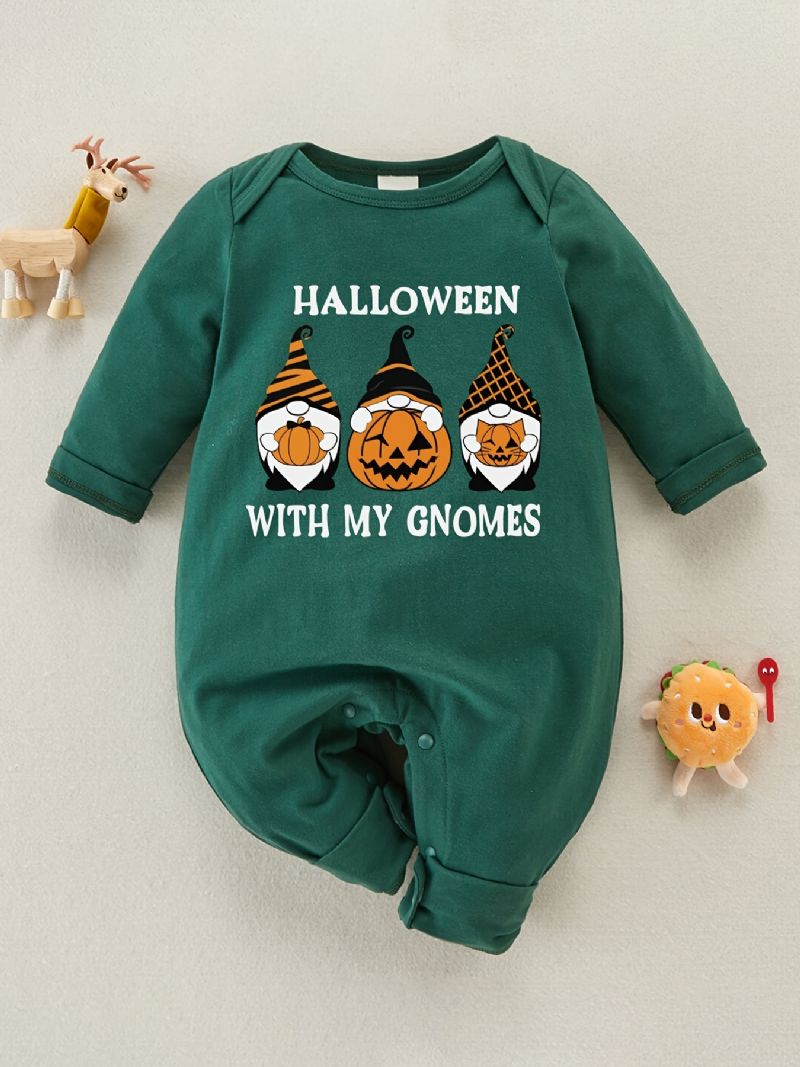 Batole Děťátko Halloween S Mým Cnomes Kombinéza S Dlouhým Rukávem