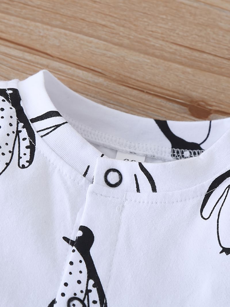 Dívčí Kombinézy Footies Penguin Print Rompers