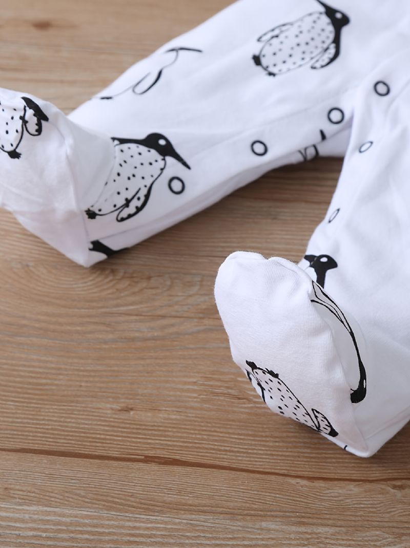 Dívčí Kombinézy Footies Penguin Print Rompers