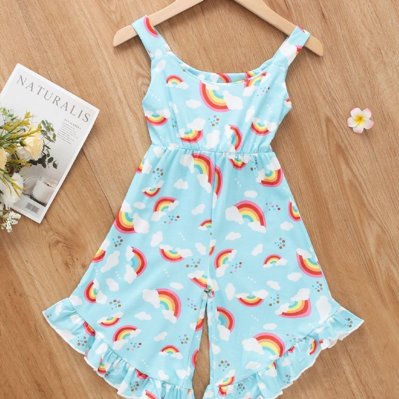 Dívčí Overal Rainbow Cloud Print Suspender