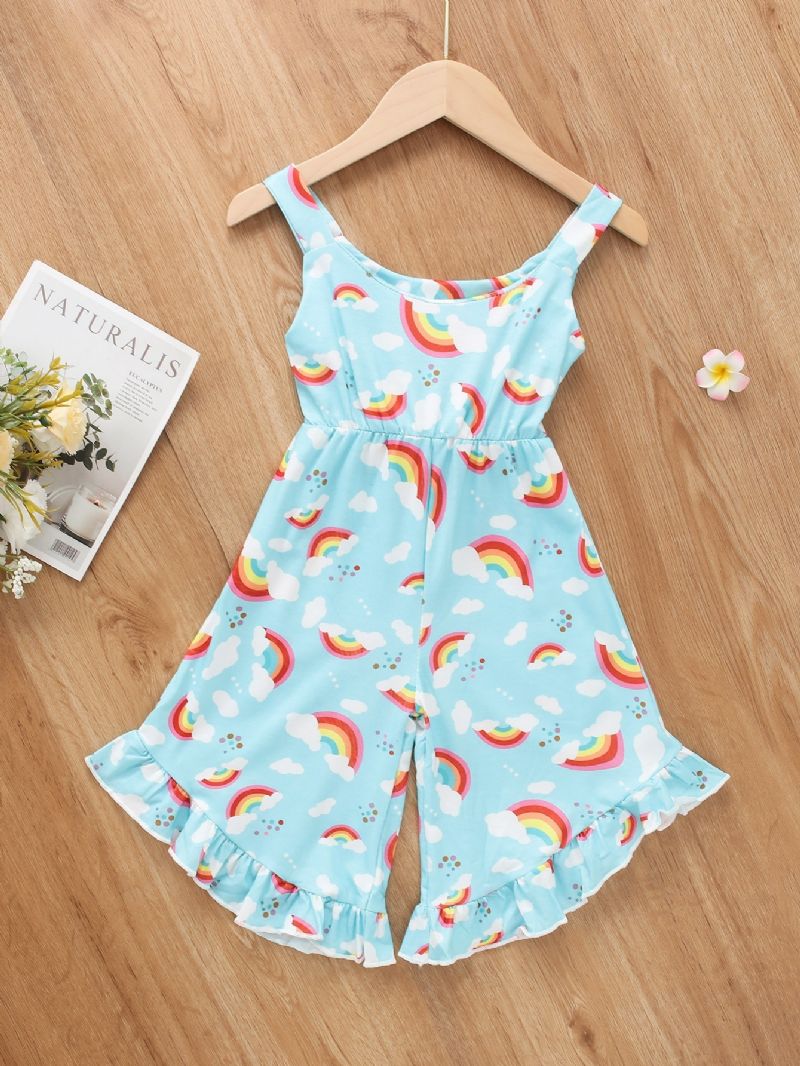 Dívčí Overal Rainbow Cloud Print Suspender