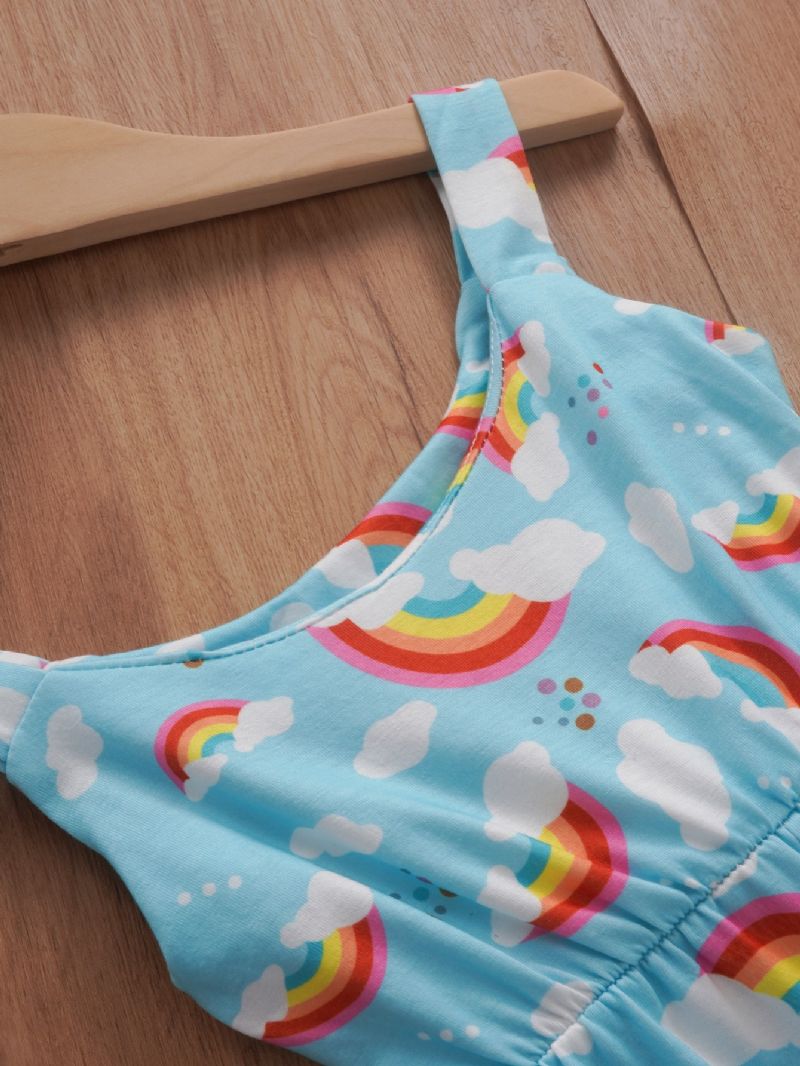 Dívčí Overal Rainbow Cloud Print Suspender