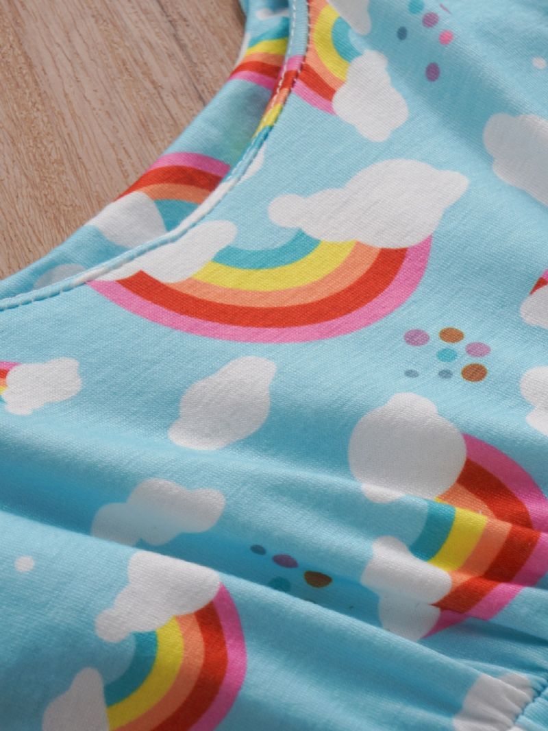 Dívčí Overal Rainbow Cloud Print Suspender