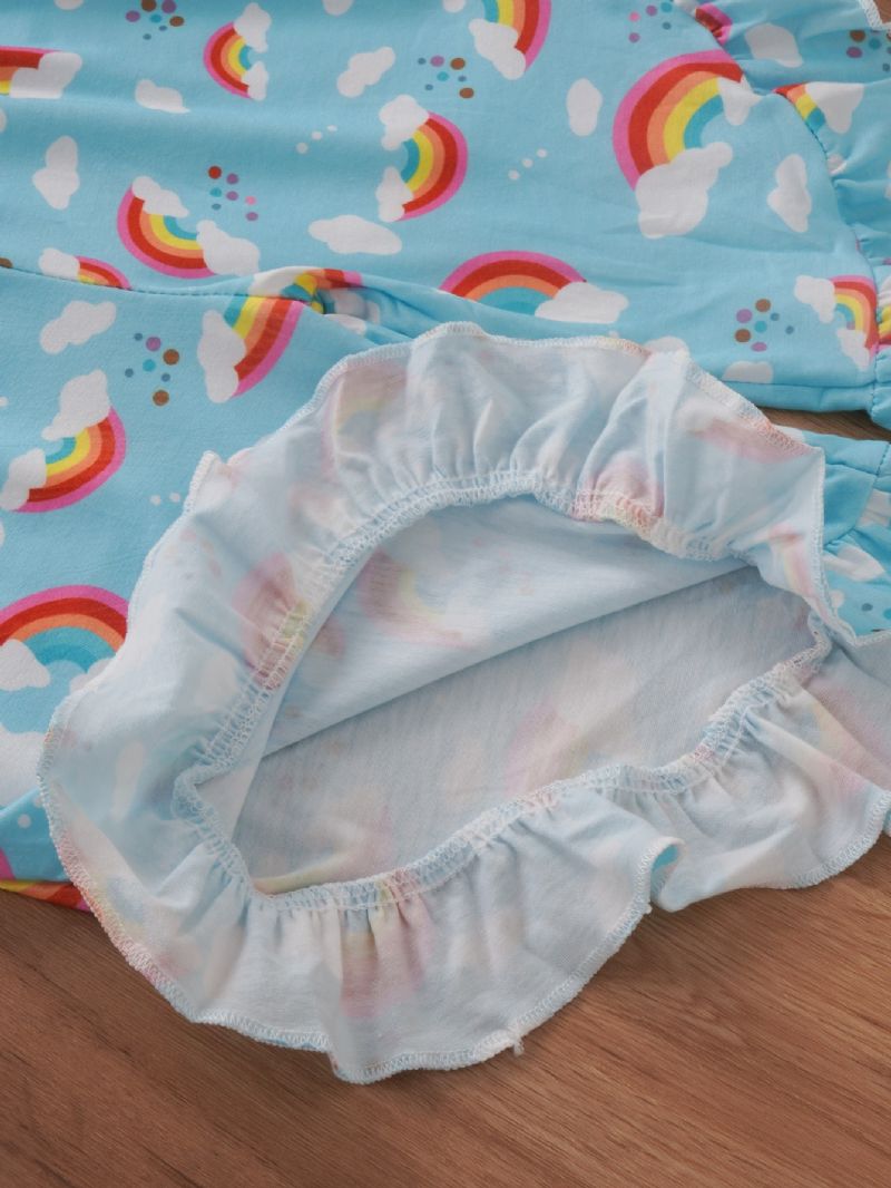 Dívčí Overal Rainbow Cloud Print Suspender