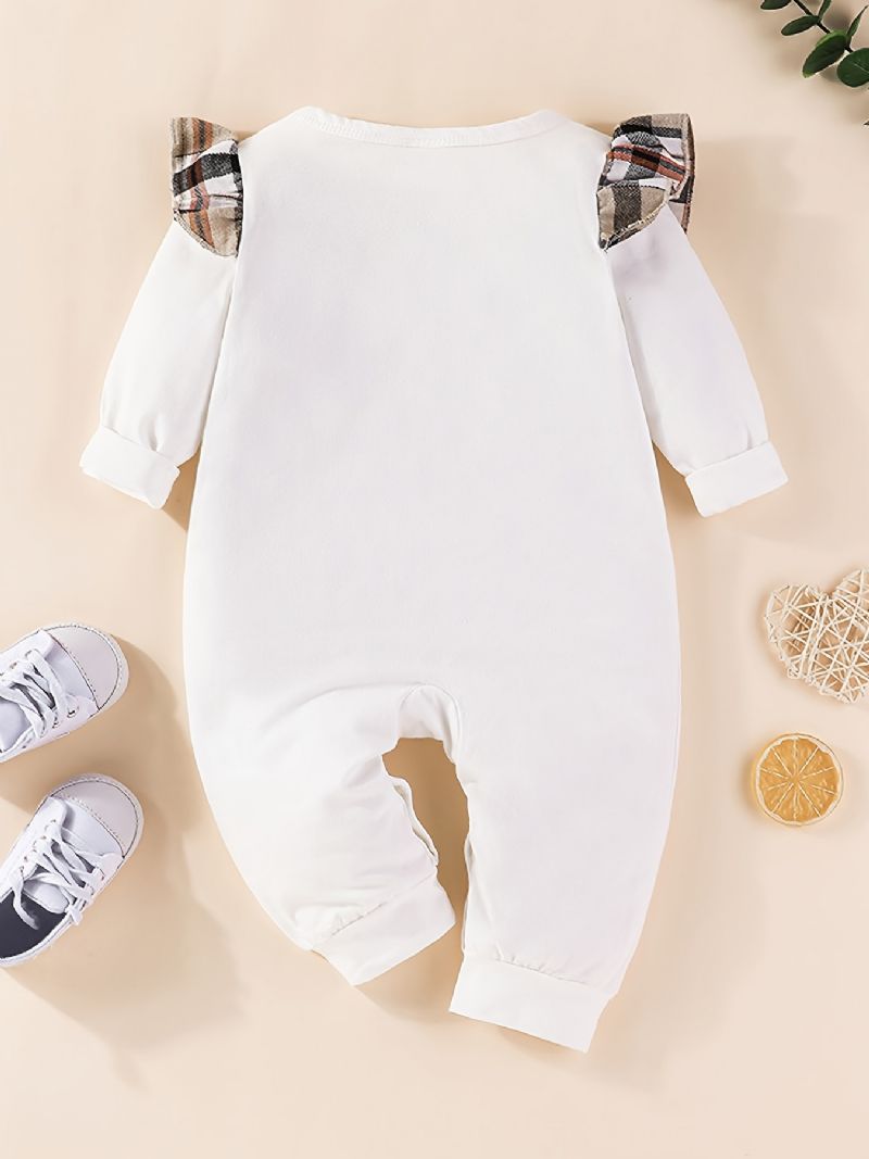 Kojenecké Oblečení Kombinéza S Volánkovým Rukávem Onesie