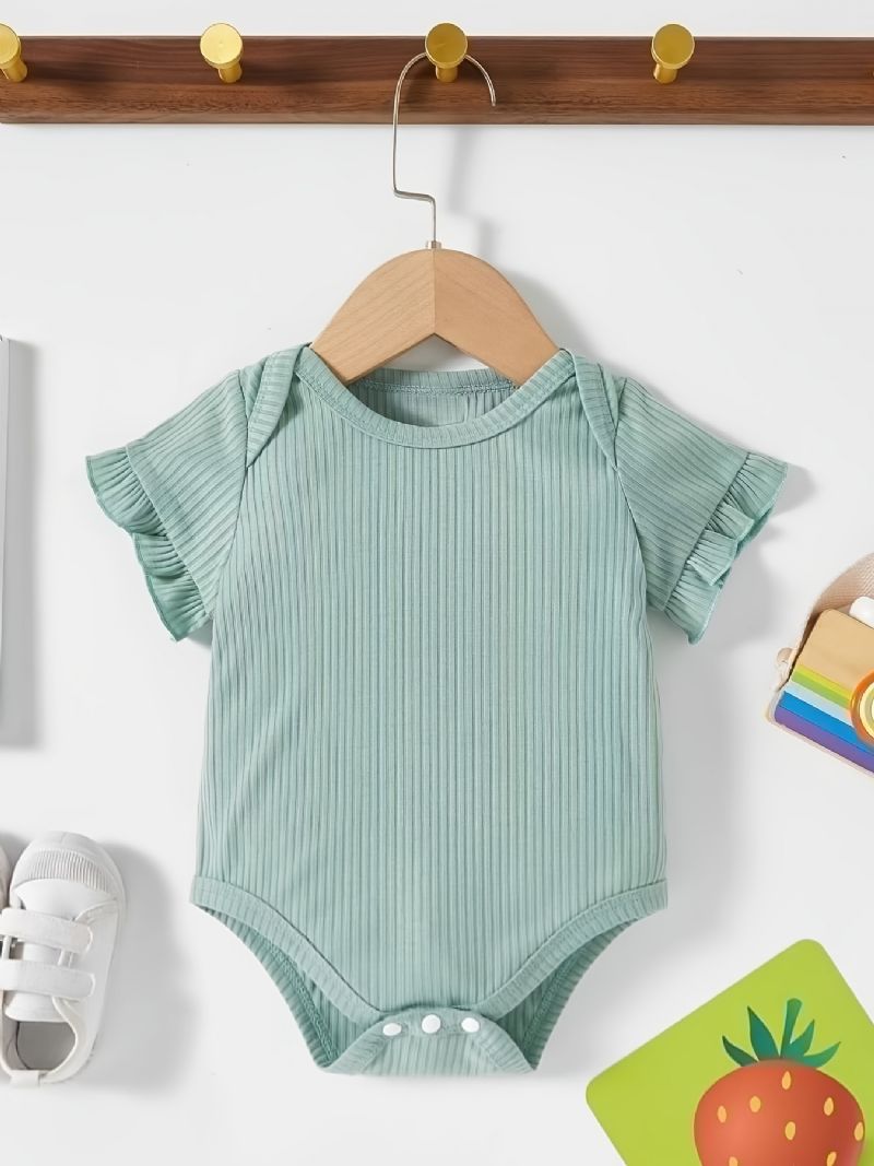 Unisex Dětské Volánkové Rukávy Kombinéza Onesie Kojenecké Oblečení