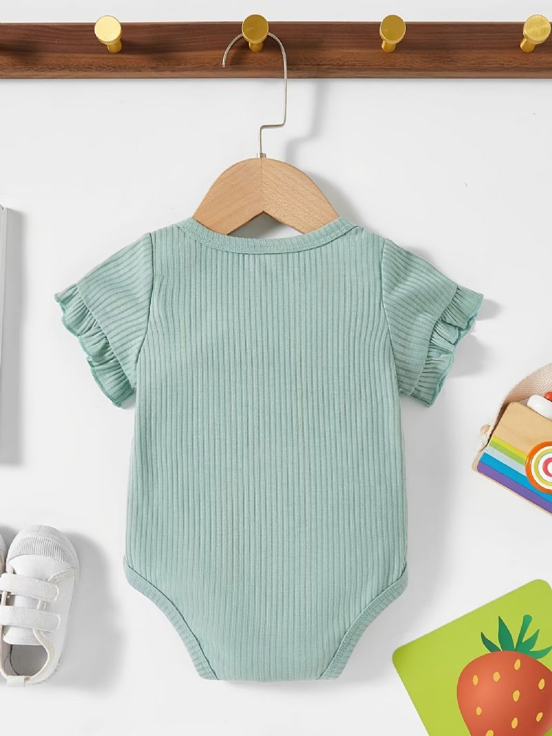 Unisex Dětské Volánkové Rukávy Kombinéza Onesie Kojenecké Oblečení