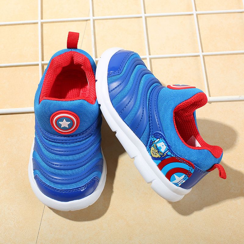 Chlapci Cartoon Captain America Dětské Boty Raw Mushroom Slip On Děťátko Softness Protiskluzové Tenisky