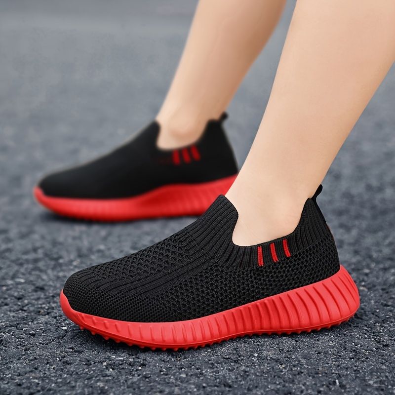 Dívčí Ležérní Síťované Nízké Tenisky Lehké Prodyšné Běžecké Boty Elastické Slip-on Sportovní